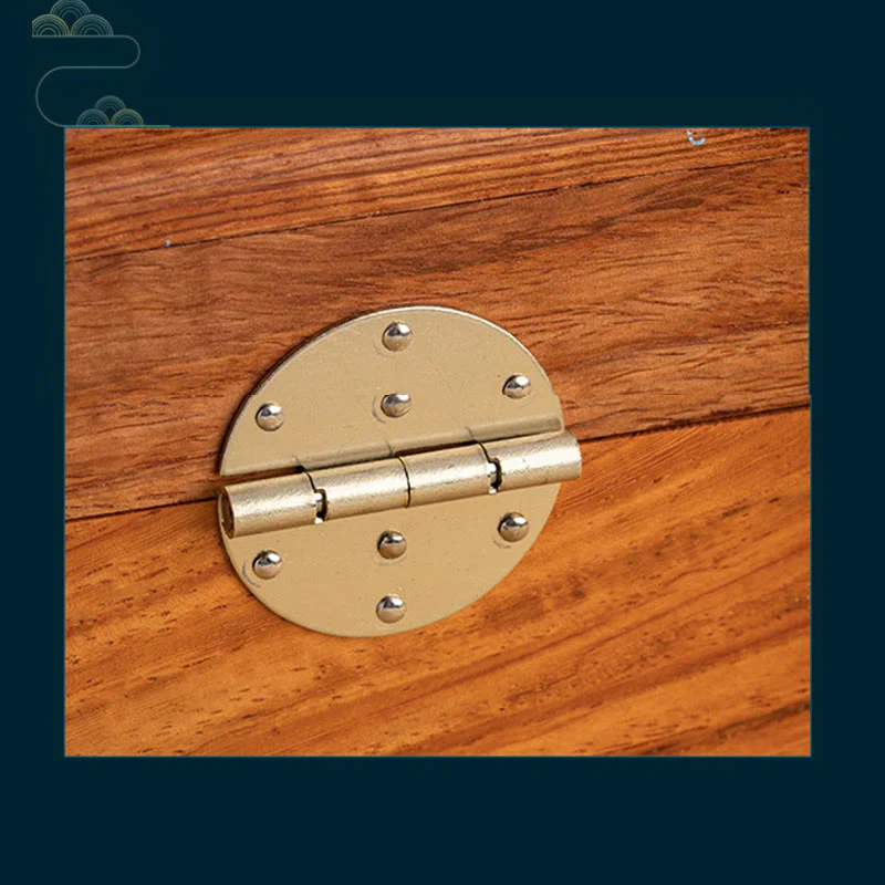 Buddha Stones Antique Handmade Rosewood Jewelry Storage Box Lockable Large Double Layer Flower Wooden Gift Organizer Box