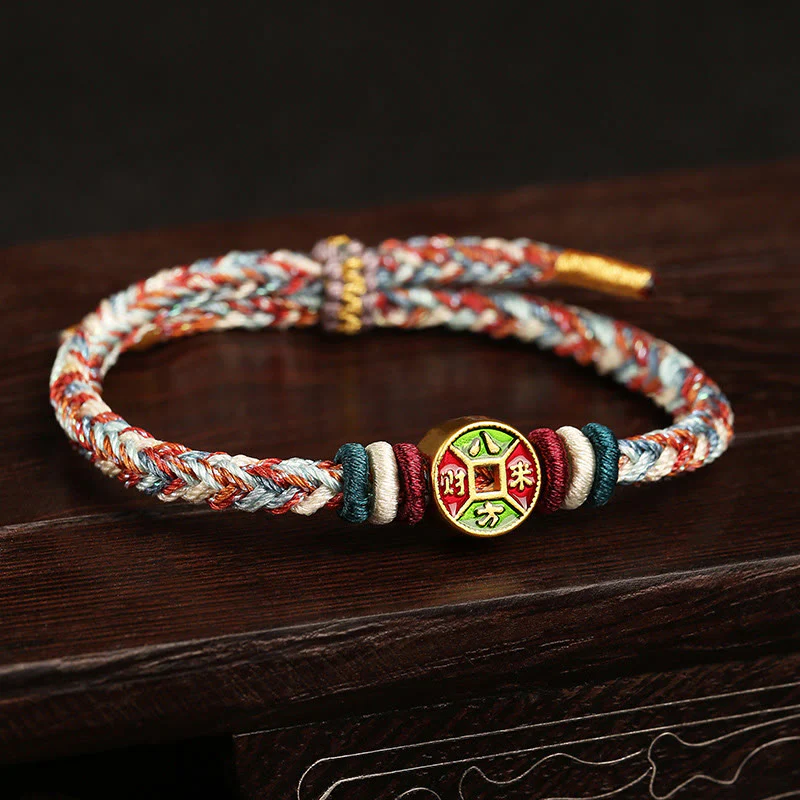 ❗❗❗A Flash Sale- Buddha Stones Colorful Rope Wealth Comes From All Directions Handmade Eight Thread Peace Knot Luck Bracelet