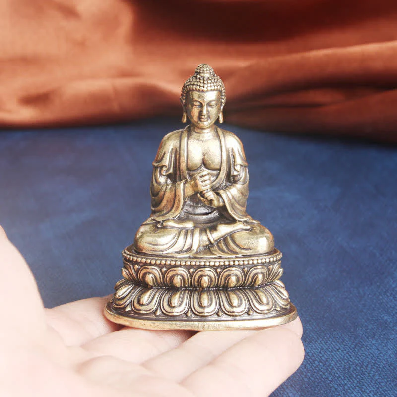 Buddha Stones Tathagata Buddha Serenity Copper Statue Decoration