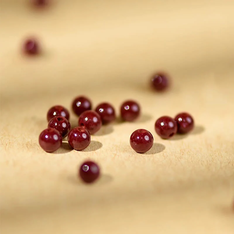 Buddha Stones Cinnabar Beads Peach Wood Blessing String Bracelet