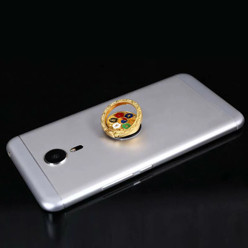 Buddha Stones Tibetan Om Mani Padme Hum Peace Phone Ring Bracket Universal Phone Holder Decorations