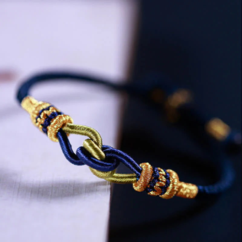 Buddha Stones Handmade Knotting Faith Strength Braid String Bracelet