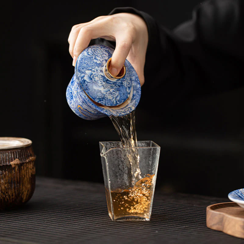 Buddha Stones Thangka Dragon Buddhas Dunhuang Ceramic Gaiwan Sancai Kung Fu Tea Cup And Saucer With Lid Gift Box 180ml