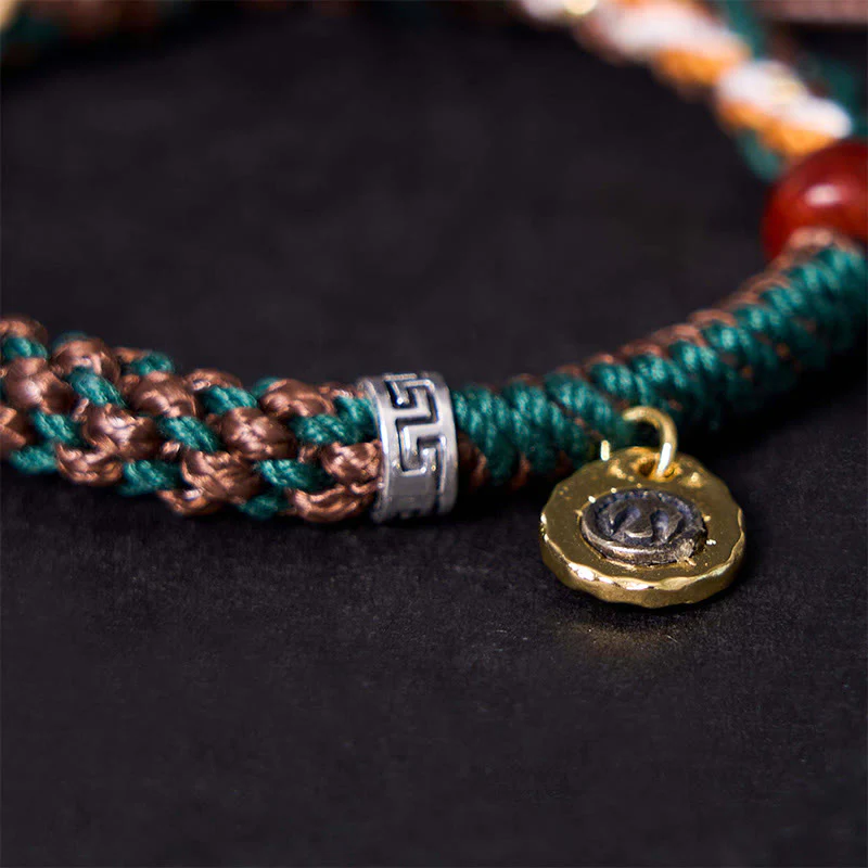 Buddha Stones Tibetan Bone Beads Luck Rope Bracelet