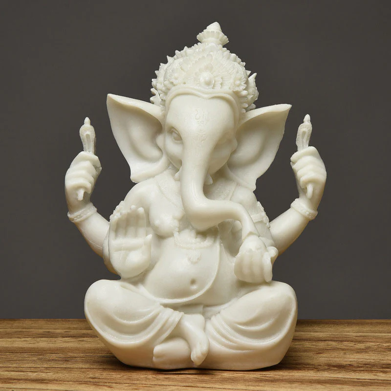 Buddha Stones Ganesh Ganpati Elephant Statue Wealth Blessing Home Decoration