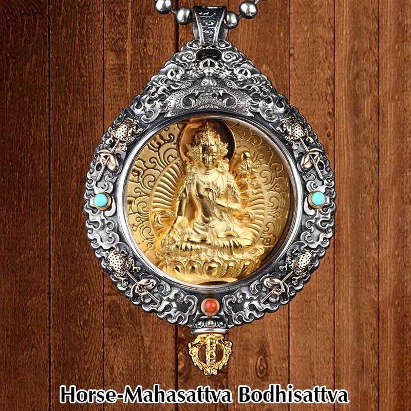 Buddha Stones Chinese Zodiac Natal Buddha Thangka Nine Palaces Eight Diagrams Wealth Rotatable Necklace Pendant