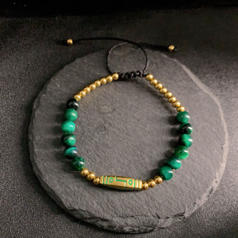 Buddha Stones Cute Bone Pattern Tiger Eye Courage Beads Bracelet