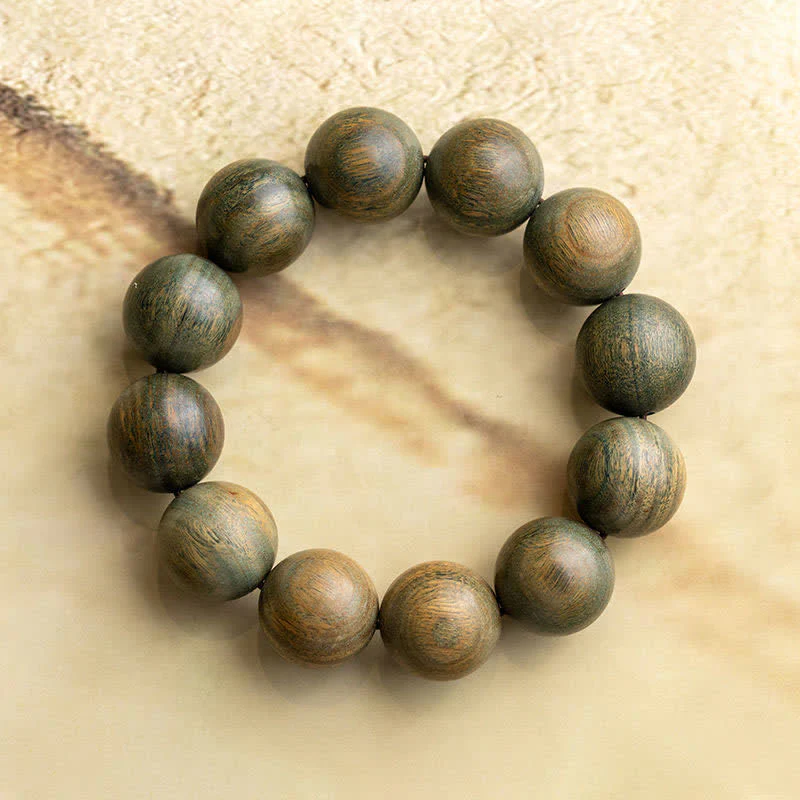 Buddha Stones Tibetan Green Sandalwood Soothing Cure Bracelet