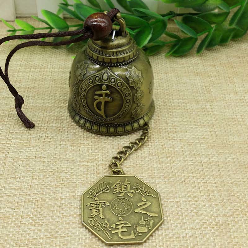 Buddha Stones Feng Shui Buddha Koi Fish Dragon Elephant Wind Chime Bell Luck Wall Hanging Decoration