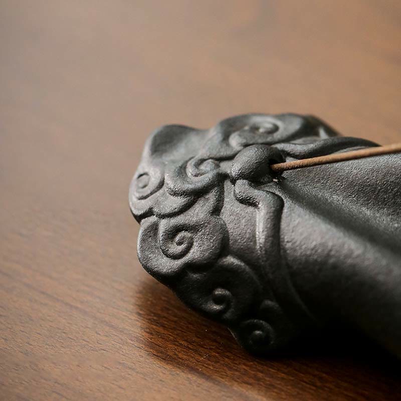 Buddha Stones Buddha Hand Ceramic Auspicious Clouds Blessing Incense Burner