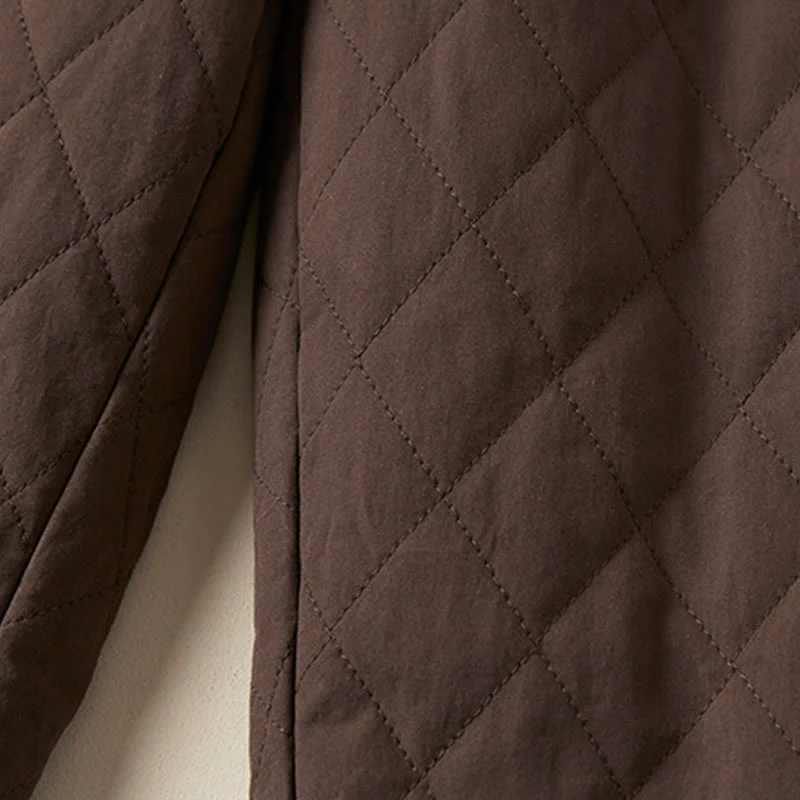 Buddha Stones Diamond Quilted Design Thermal Fleece-Lined Women's Harem Cotton Pants With Pockets