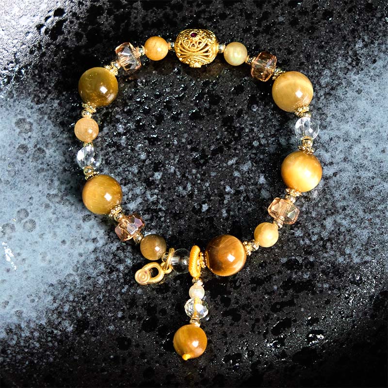 Buddha Stones Natural Tiger Eye Beads Weight Strength Bracelet