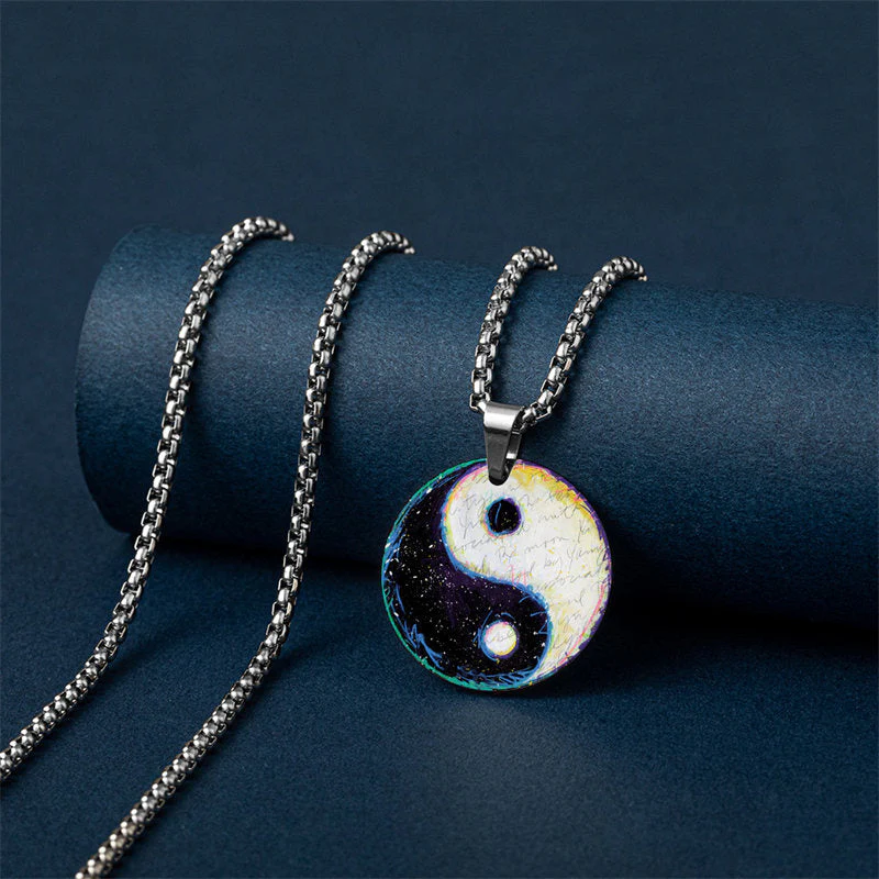Yin Yang Koi Fish Dragon Titanium Steel Harmony Necklace Pendant (Extra 40% Off | USE CODE: FS40)