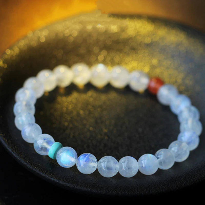 Buddha Stones Moonstone Calm Healing Positive Bracelet