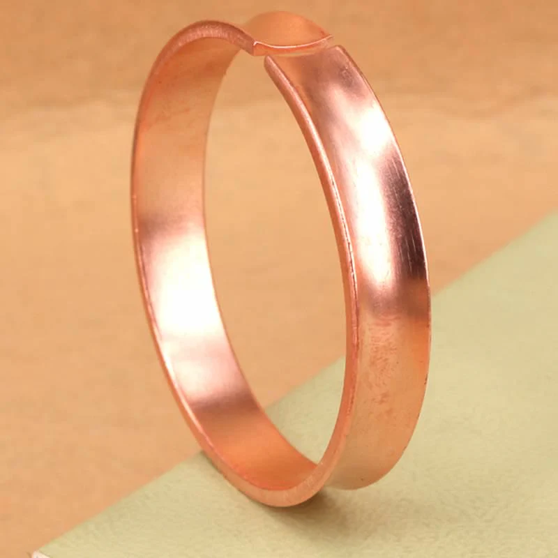 Buddha Stones Copper Wealth Luck Cuff Bracelet Bangle
