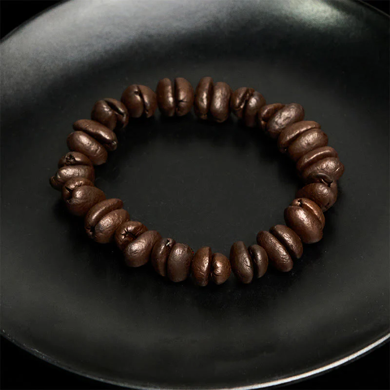 Buddha Stones Handmade Natural Coffee Beans Bracelet