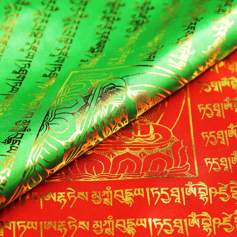 Buddha Stones Tibetan 5 Colors Windhorse Buddha Scriptures Auspicious Outdoor Prayer Flag