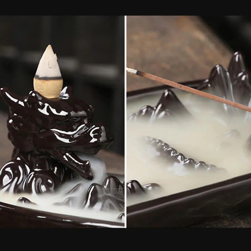 Dragon Mountain Strength Ceramic Incense Burner Decoration (Extra 35% Off | USE CODE: FS35)