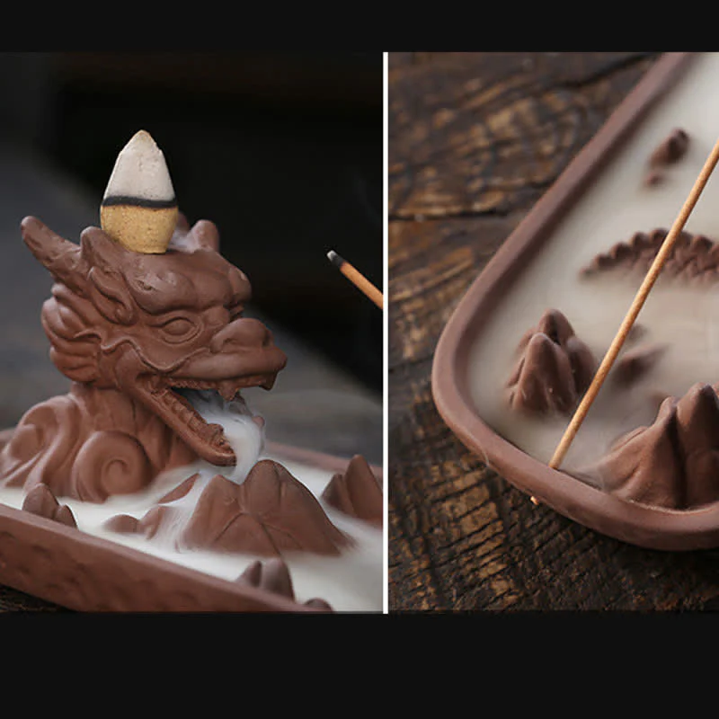 Dragon Mountain Strength Ceramic Incense Burner Decoration (Extra 35% Off | USE CODE: FS35)