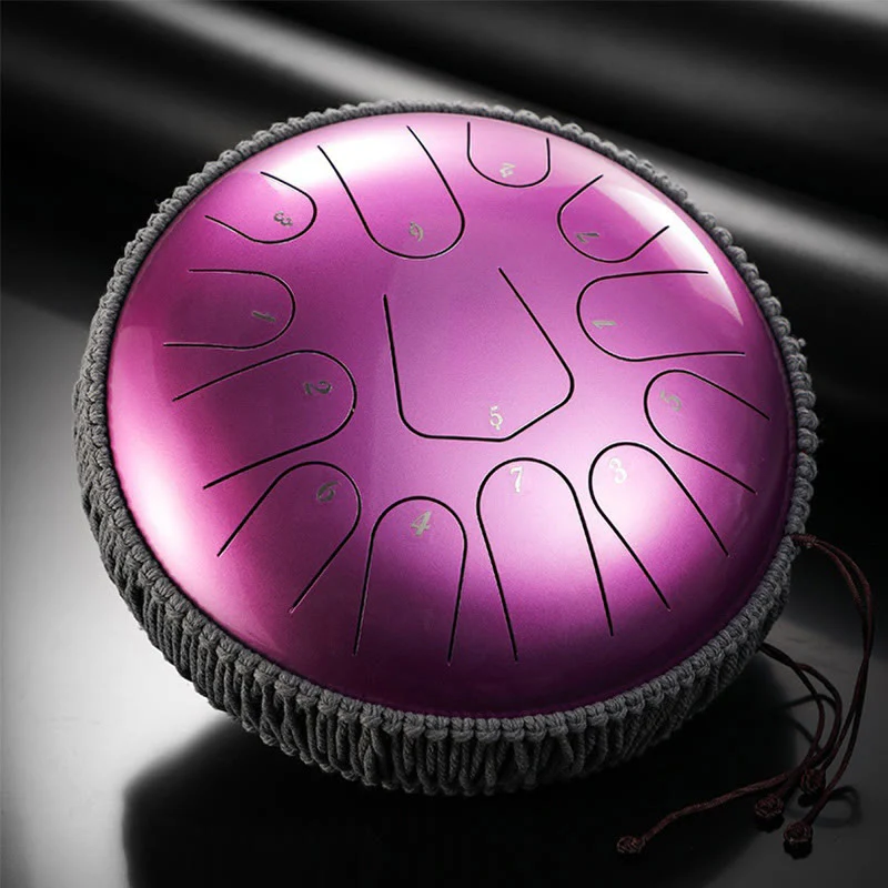 Buddha Stones Steel Tongue Drum Sound Healing Meditation Drum Kit 13 Note 12 Inch Percussion Instrument