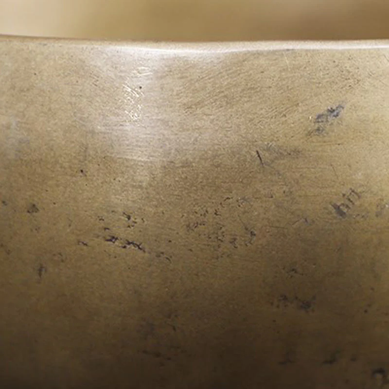 Buddha Stones Handmade Nepal Golden Singing Bowl Simple Design for Healing and Meditation Sound Bowl Set