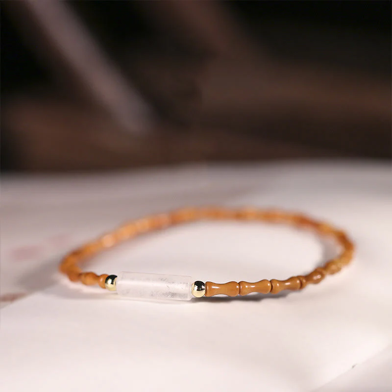 Buddha Stones Ultra-fine Olive Pit Peace Bracelet