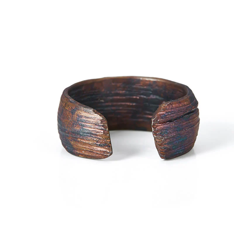 Buddha Stones Retro 999 Sterling Silver Copper Adjustable Protection Ring