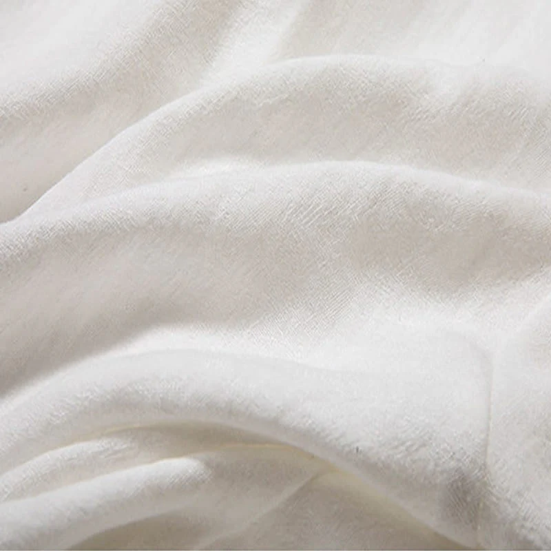 Buddha Stones V-Neck Men's Linen Long Sleeve Shirt Zen Clothing