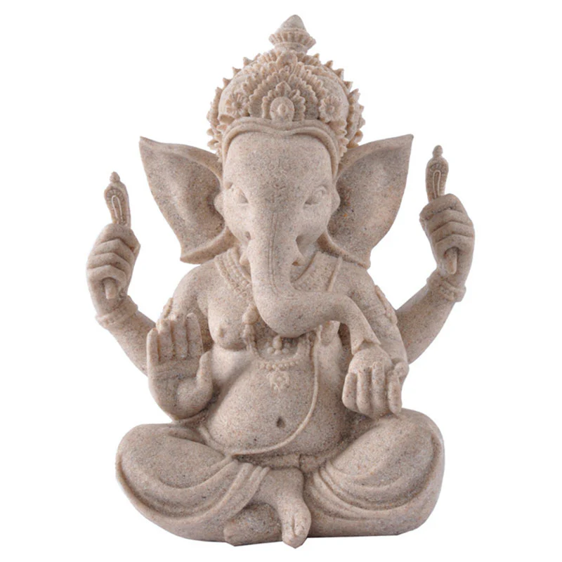 Buddha Stones Ganesh Ganpati Elephant Statue Wealth Blessing Home Decoration
