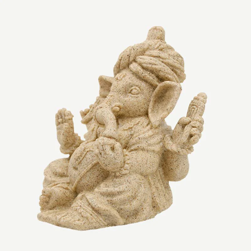 Buddha Stones Ganesh Ganpati Elephant Statue Blessing Protection Home Decoration