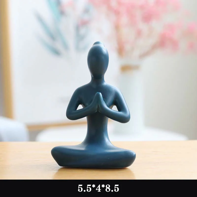 Buddha Stones Abstract Yoga Meditation Exercise Ceramics Spiritual Figurine Sculpture Decoration