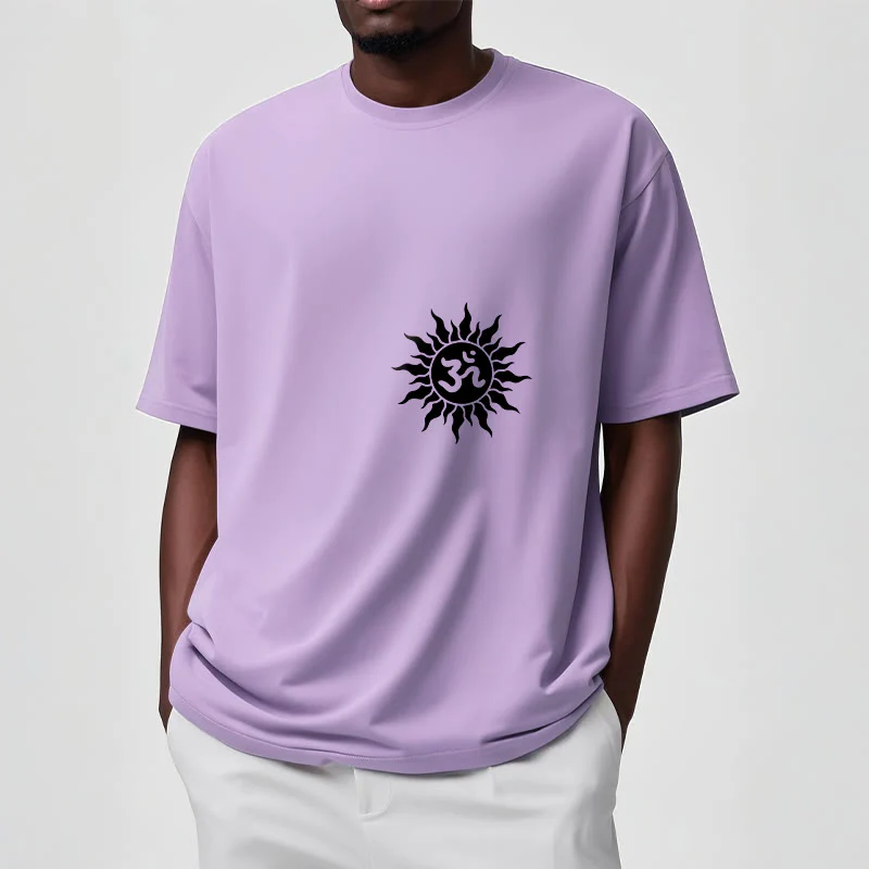 Buddha Stones Sun OM Symbol Design Tee T-shirt