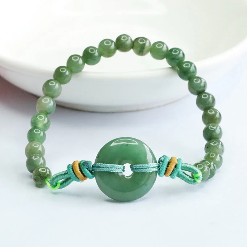 Buddha Stones Jade Beads Peace Buckle Prosperity Bracelet