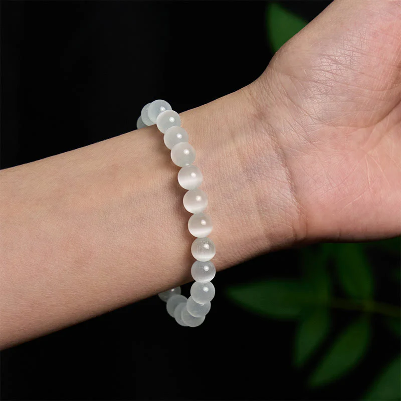 Buddha Stones Natural Cat's Eye Beads 990 Sterling Silver Pixiu Positive Bracelet