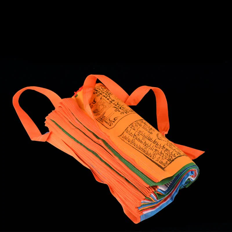 Buddha Stones Tibetan 5 Colors Windhorse Scriptures Auspicious Outdoor Prayer Flag