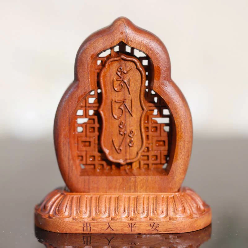 Buddha Stones Vajrasattva Buddha Wood Engraved Compassion Statue Figurine Decoration