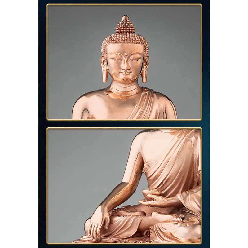 Buddha Stones Gautama Shakyamuni Buddha Figurine Serenity Copper Statue Home Decoration