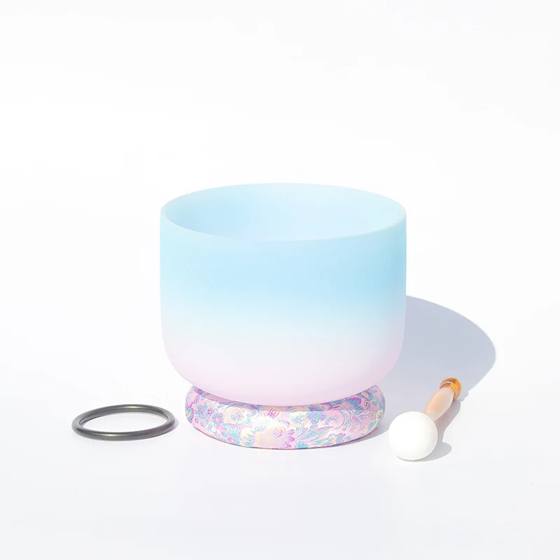 Buddha Stones Tibetan Crystal Sound Bowl Handcrafted for Yoga and Meditation Singing Bowl With Bag