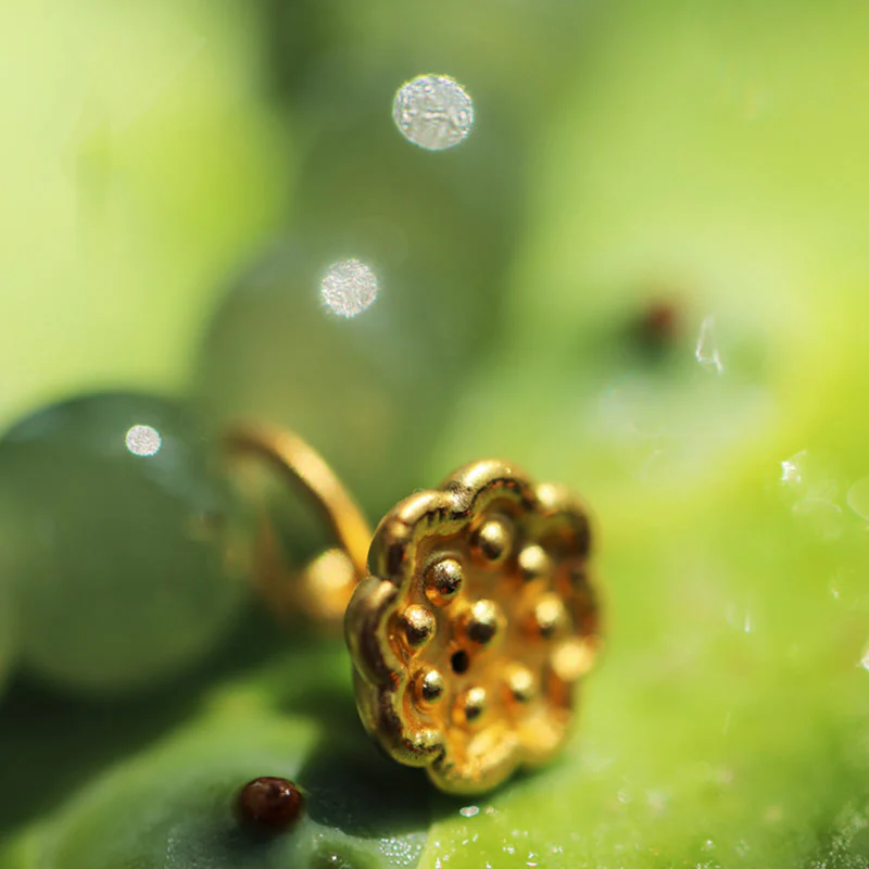 Buddha Stones Jade Lotus Abundance Adjustable Bracelet