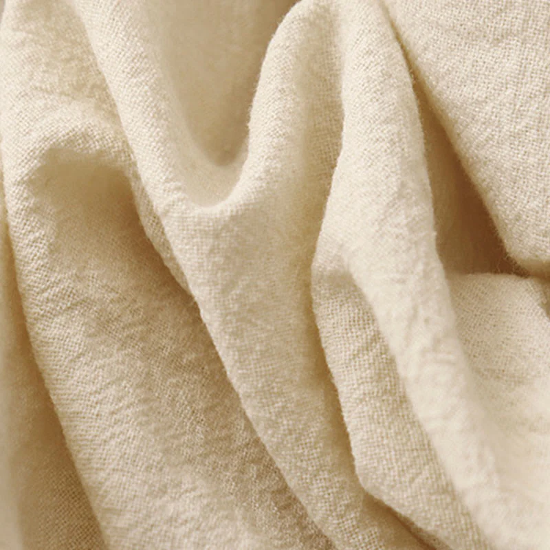 Buddha Stones Casual Side Slits Design Cotton Women's Wide Leg 7-8 Length Pants With Pockets