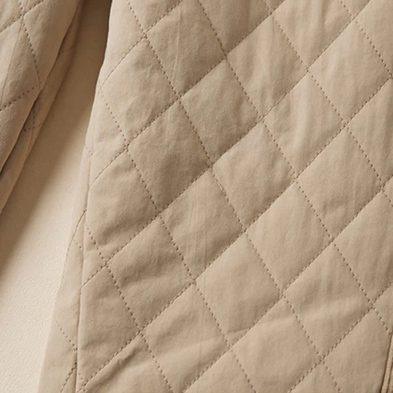 Buddha Stones Diamond Quilted Design Thermal Fleece-Lined Women's Harem Cotton Pants With Pockets