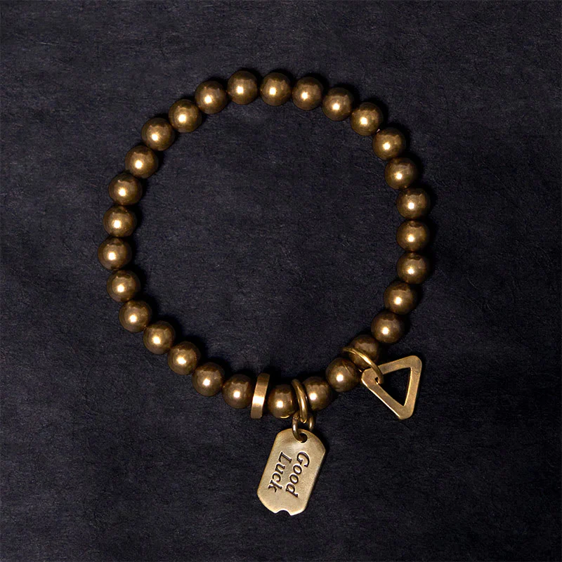 Buddha Stones Retro Pure Copper Brass Luck Bracelet
