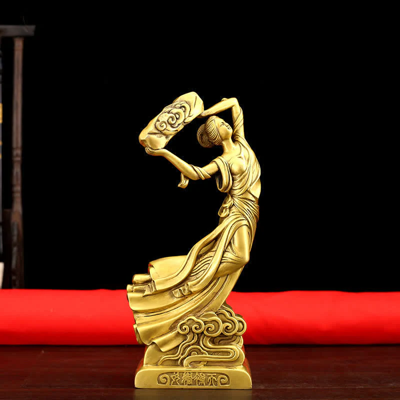 Buddha Stones Bodhisattva Nuwa Mends The Sky Protection Copper Statue Decoration