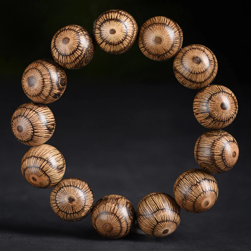 Buddha Stones Gnetum Wood Beads Protection Bracelet