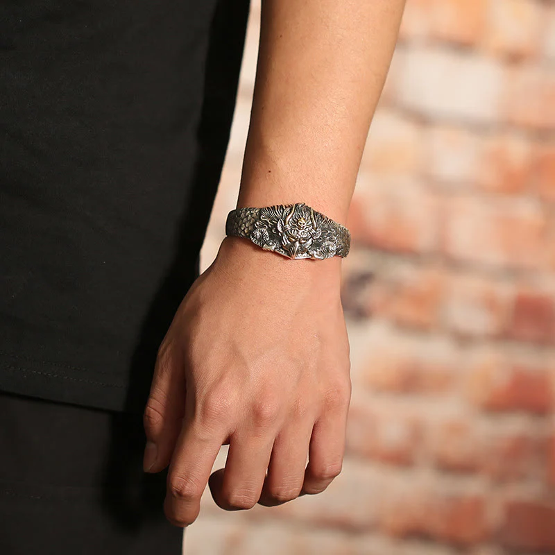 Buddha Stones Tibetan Garuda Bird Wisdom Protection Bracelet Bangle