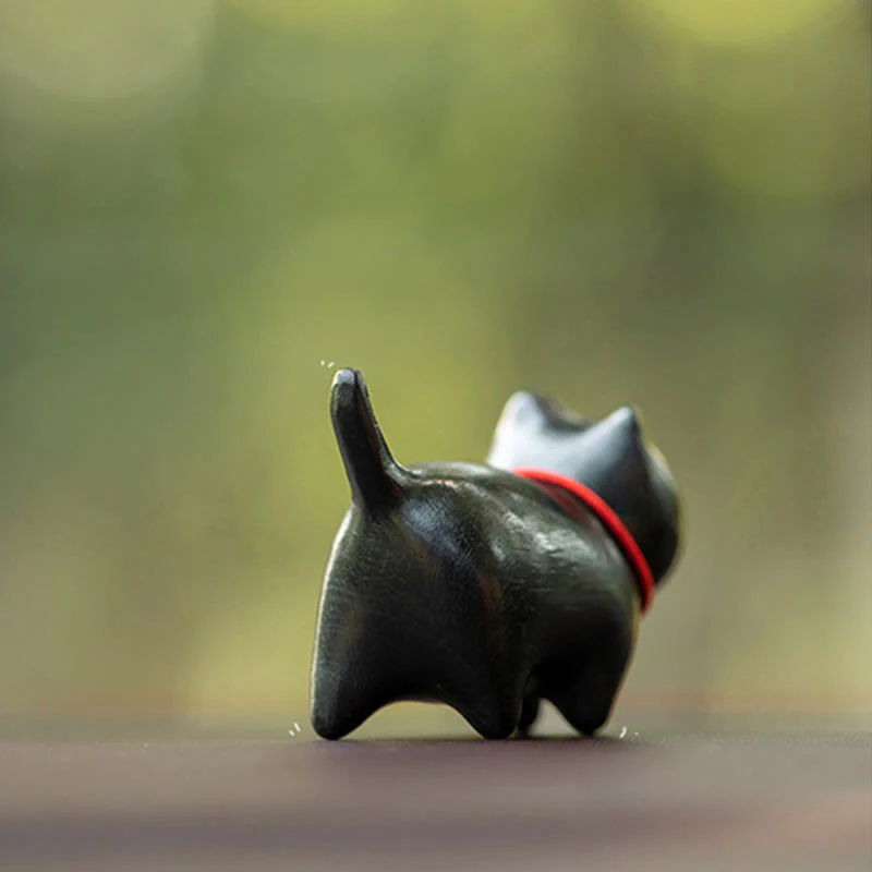 Buddha Stones Green Sandalwood Small Leaf Red Sandalwood Cute Cat Animals Soothing Peace Decoration