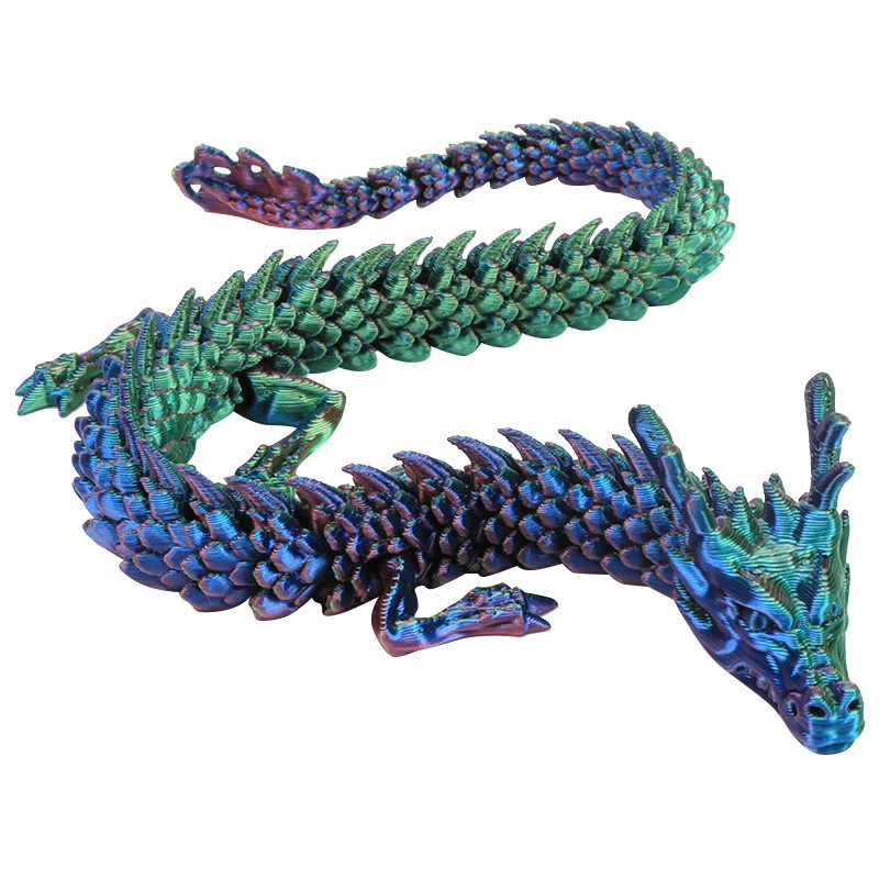 Buddha Stones Feng Shui Dragon Luminous 3D Printed Dragon Luck Success Home Decoration