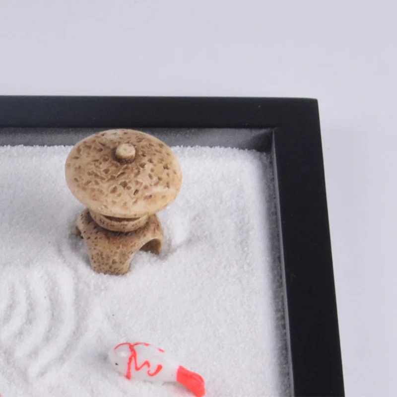 Buddha Stones Koi Fish Small Bridge Calm Peace Meditation Zen Garden Decoration