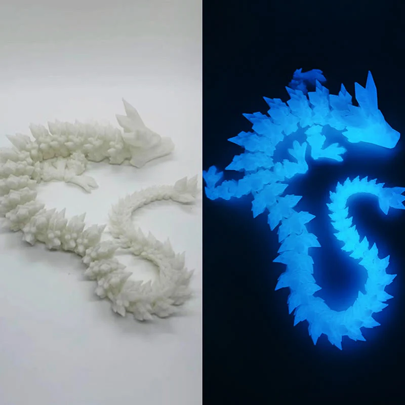 Buddha Stones Feng Shui Dragon Luminous 3D Printed Dragon Luck Success Home Decoration