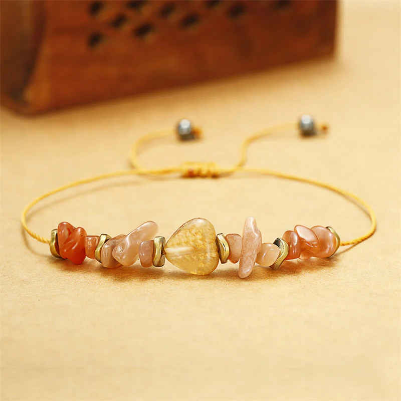 Buddha Stones Lift Your Soul Citrine Carnelian Sun Stone Happiness Bracelet